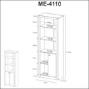 Ver imagem 3 de Armário para Escritório com 2 Portas Branco Me4110 Tecnomobili