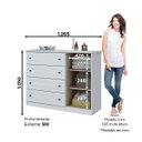 Ver imagem 3 de Cômoda 4 Gavetas 1 Porta Americano Móveis Henn