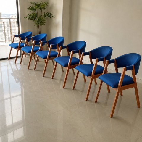 Poltronas de Jantar 6 Unidades Poltronas Sofisticadas em Linho
