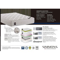 Colchão Solteiro Simmons Hotelaria Geocities 33cm 88x188 - 3