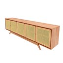 Ver imagem 1 de Balcão Buffet Ricco 273 Laminado 5 Portas com Palhinha Amêndoa