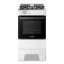 Ver imagem 1 de Fogão a Gás Esmaltec Mesa Inox Tampa de Vidro Forno 50l Ideal Top Branco 4 Bocas Bivolt