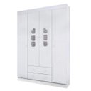 Ver imagem 3 de Guarda-Roupa Infantil 4 Portas 2 Gavetas Lívia Phoenix Baby