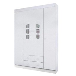 Guarda-Roupa Infantil 4 Portas 2 Gavetas Lívia Phoenix Baby - 3