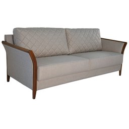 Sofá 3 Lugares 220cm com Pés em Madeira Linha Premium Ecosto em Metalassê - 4