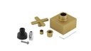 Ver imagem 4 de Acabamento para Registro Banheiro 1.1/4 1.1/2 50mm Cruzeta Quadrado Dourado Fosco Chuveiro Padrão do