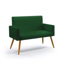 Ver imagem 2 de Kit Poltrona Namoradeira e Poltrona Nina Suede Verde Aradecor