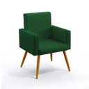Ver imagem 3 de Kit Poltrona Namoradeira e Poltrona Nina Suede Verde Aradecor
