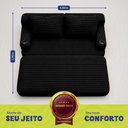 Ver imagem 4 de Sofá Cama Nami 1,50m Xpand Tech Tecido Velourê Preto Cama Inbox