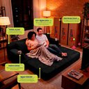 Ver imagem 2 de Sofá Cama Nami 1,50m Xpand Tech Tecido Velourê Preto Cama Inbox
