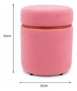 Ver imagem 2 de Kit de Puff Superior Cobre Fosco, Cor Rosa Antigo Veludo - Let Móveis
