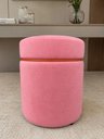 Ver imagem 4 de Kit de Puff Superior Cobre Fosco, Cor Rosa Antigo Veludo - Let Móveis