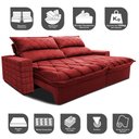 Ver imagem 3 de Sofá Retrátil e Reclinável 2,95m Molas Ensacadas Cama inBox Elegance com ThermoGel Velusoft