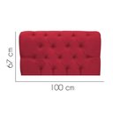 Ver imagem 2 de Painel Cabeceira Estofada Paris 100cm Cama Box Solteiro Corino Vermelho- Mabe Magazine