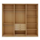 Ver imagem 3 de Guarda-roupa Casal Infinity 6 Portas 3 Gavetas Nero Savana/branco - Genialflex