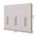 Ver imagem 4 de Guarda-roupa Casal Infinity 6 Portas 3 Gavetas Nero Savana/branco - Genialflex