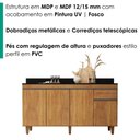 Ver imagem 5 de Balcao com Tampo 4 Portas 1 Gaveta 160 cm Grecia Cedro Rudk