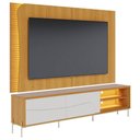 Ver imagem 7 de Rack para Sala Industrial com Painel para TV 65 pol com LED 216cm Salerno C04 Naturale Off White