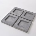 Ver imagem 3 de Castiçal Porta-Vela Quadrado Cimento Refratário 15x15x2,5cm Cinza