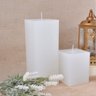 Vela Decorativa Pilar Grande Quadrada 7,5x7,5x19,5cm Branca - 2