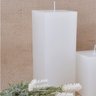 Vela Decorativa Pilar Grande Quadrada 7,5x7,5x19,5cm Branca - 1