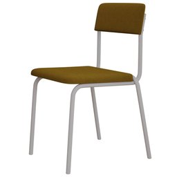 Kit 03 Cadeiras Estofada para Sala de Jantar Sense Branco C01 Linho Mostarda - Lyam Decor - 6