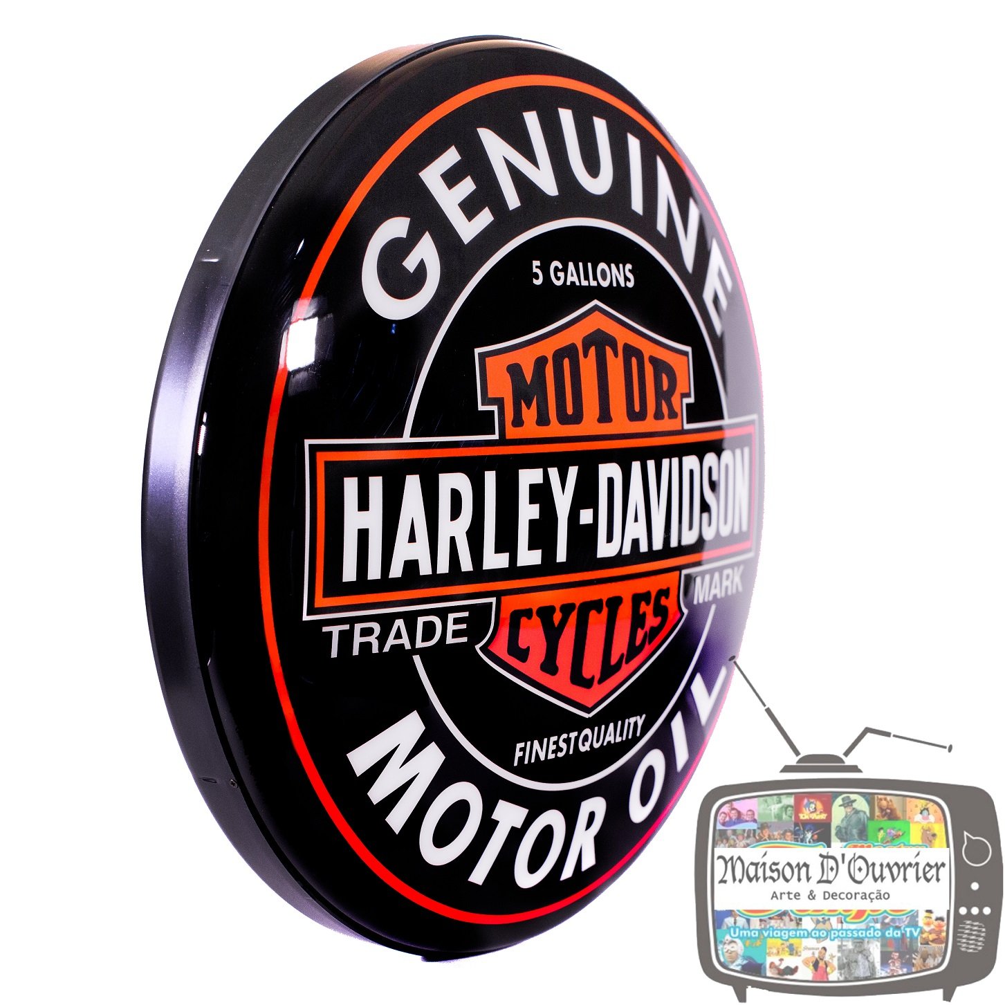 Luminoso de Parede Harley Davidson Motorcycles Bar, Garagem, Churrasqueira, Espaço Gourmet, Oficina
