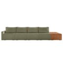 Ver imagem 6 de Sofá Ilha 4 Lugares Living 392cm Modulado para Sala Lary Bouclê Verde K01 - D'Rossi