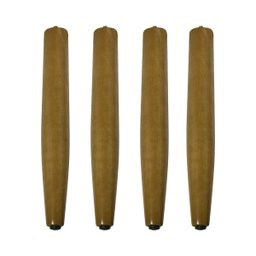 Kit 4 Pés Palito 30 Cm de Madeira Castanho - Castanho - 1