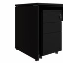 Ver imagem 4 de Gaveteiro Escritório 3 Gavetas C/ Chave e Rodízios Móveis F5 Cor:preto