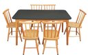 Ver mais imagens de Jogo de Jantar Colonial Brisa Mesa 137x80 Cm 06 Cadeiras Top:mel Tampo Preto