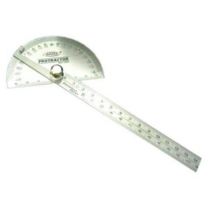 Transferidor De Grau Profissional 0 A 180 Em Aco Inox Com Regua4gp