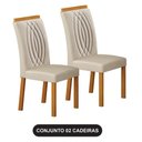 Ver imagem 2 de Cadeira para Mesa de Jantar Doha Kit 2 Peças Cinamomo Joli Palha - Leifer