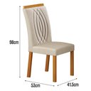 Ver imagem 4 de Cadeira para Mesa de Jantar Doha Kit 2 Peças Cinamomo Joli Palha - Leifer