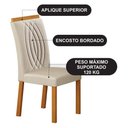 Ver imagem 3 de Cadeira para Mesa de Jantar Doha Kit 2 Peças Cinamomo Joli Palha - Leifer