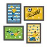 Quadros Futebol Gol 22x32cm Moldura Preta 4un - 1