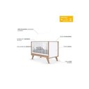 Ver imagem 2 de Quarto de Bebê Completo Confete 2 Peças (1 Cômoda + 1 Berço) Qi65 Branco-jequitiba - Henn