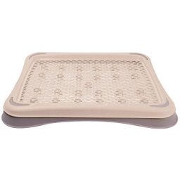 Banheiro para Cães suporte para tapete higiênico - Pipi Tapete - Plast Pet - Creme - 1