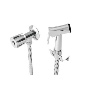 Ducha Higienica Para Banheiro Flexivel Cromada Em Metal