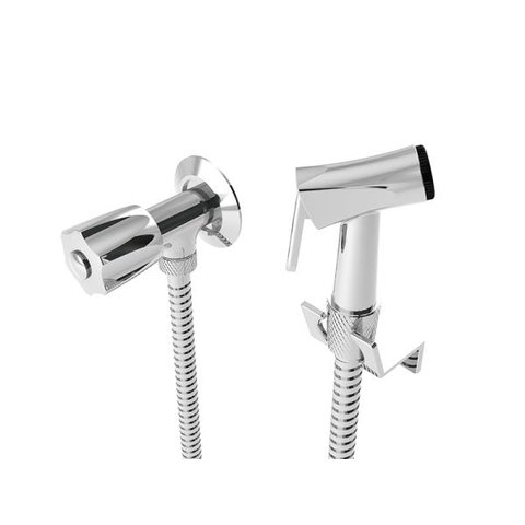 Ducha Higienica Para Banheiro Flexivel Cromada Em Metal