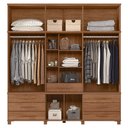 Ver imagem 5 de Guarda Roupa Capelinha 13 Portas 7 Gavetas com Espelho Tóquio Jatobá S01 - Mpozenato