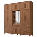 Ver imagem 2 de Guarda Roupa Capelinha 13 Portas 7 Gavetas com Espelho Tóquio Jatobá S01 - Mpozenato