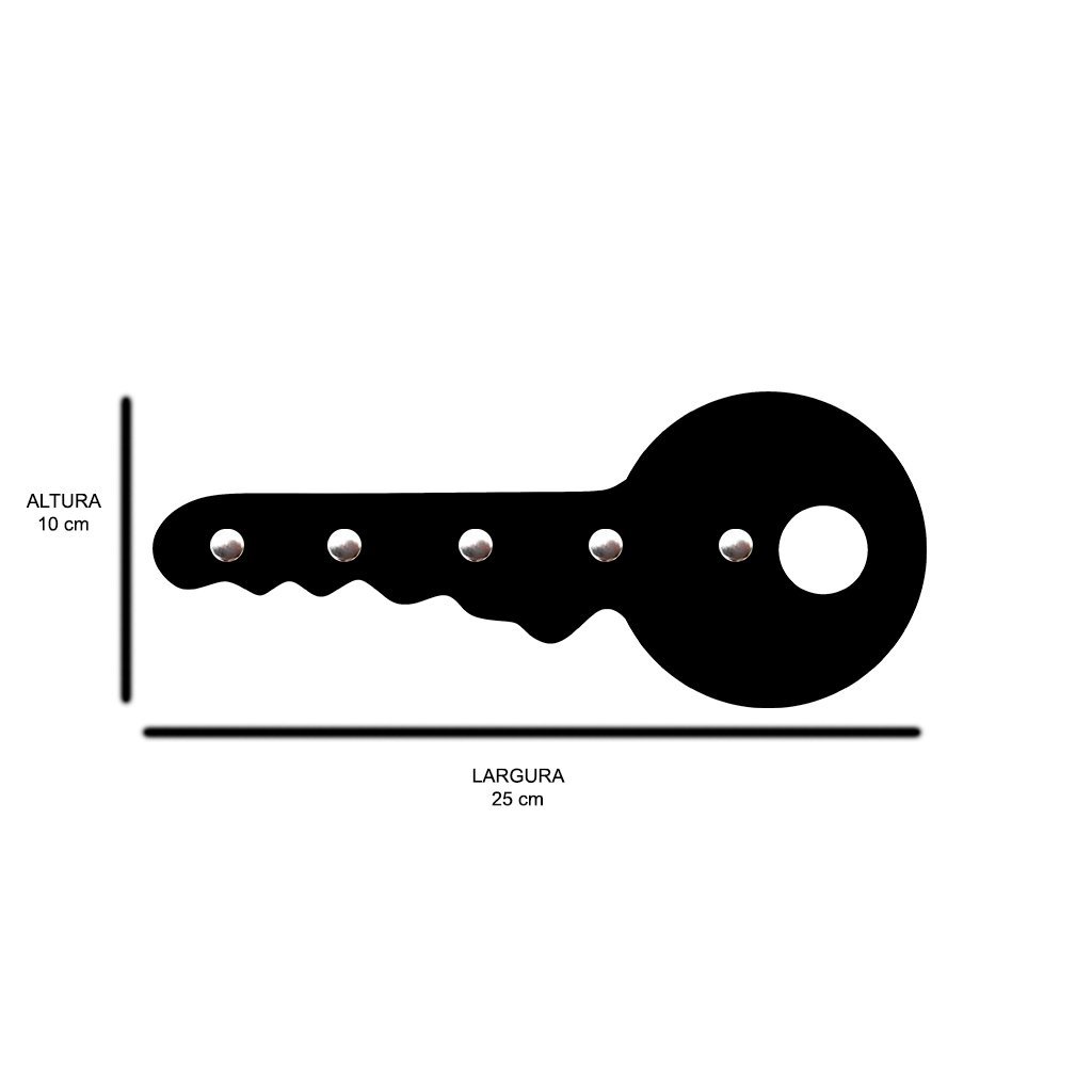 Porta Chaves de Parede 6mm Chave Decorativo em MDF:BRANCO - 2