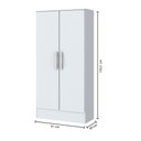 Ver imagem 4 de Armário Multiuso 2 Portas 3 Prateleiras Internas B14 Briz - Branco