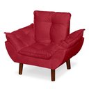 Ver imagem 5 de Mini Poltrona Cadeira Opala Infantil de Criança Suede Vermelho