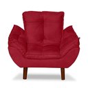 Ver imagem 1 de Mini Poltrona Cadeira Opala Infantil de Criança Suede Vermelho