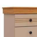Ver imagem 4 de Cômoda 4 Gavetas 89,8cm X 92,5cm Detalhe Amadeirado 100% Mdf Cor:corda com Freijó