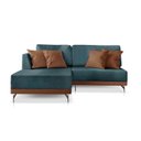 Ver imagem 2 de Sofá 3 Lugares Luxo Modulado Linho Azul 2,0m Cheise Lado Esquerdo