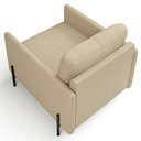 Ver imagem 4 de Poltrona Decorativa para Sala Living Pés Industrial Domani L06 Couro Nude - Lyam Decor
