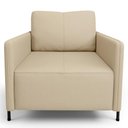 Ver imagem 3 de Poltrona Decorativa para Sala Living Pés Industrial Domani L06 Couro Nude - Lyam Decor